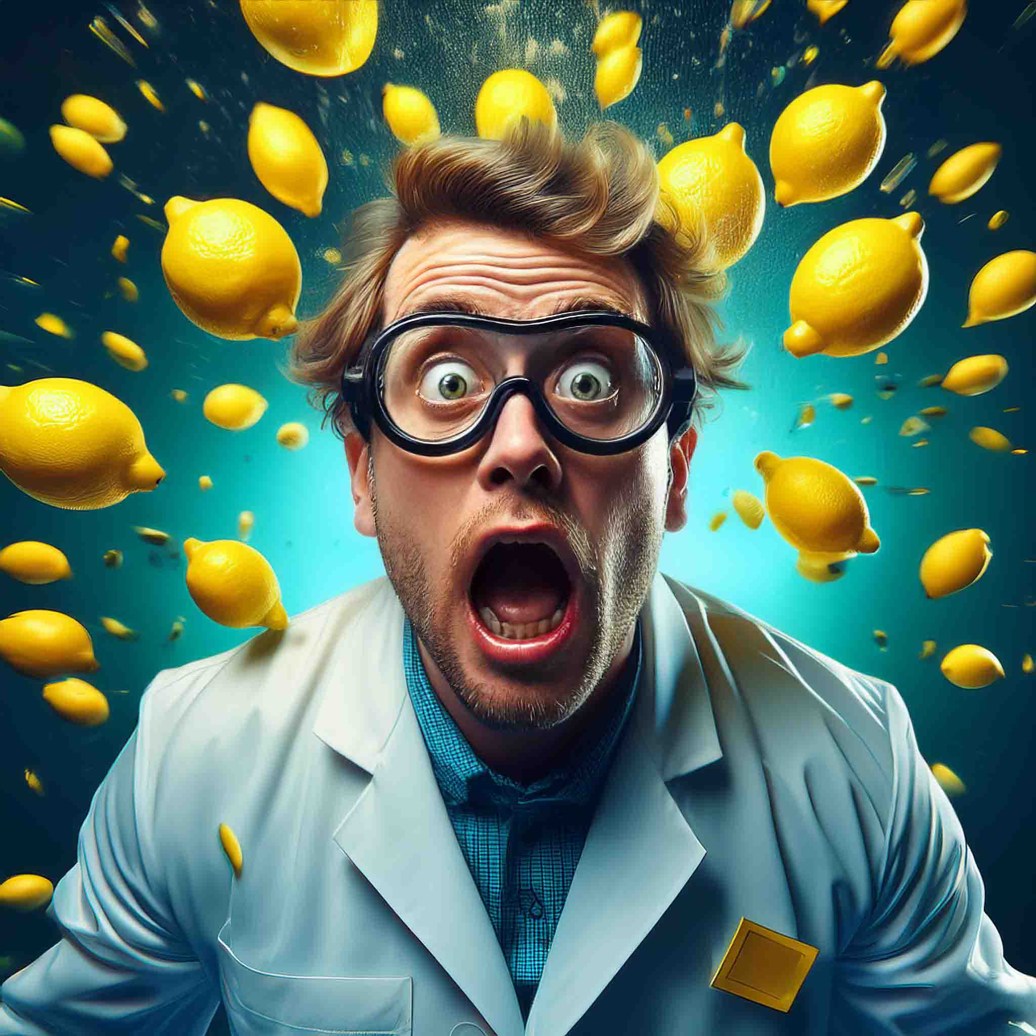 Chemist with Lemons (AI-generated image) Chemist with Lemons picture